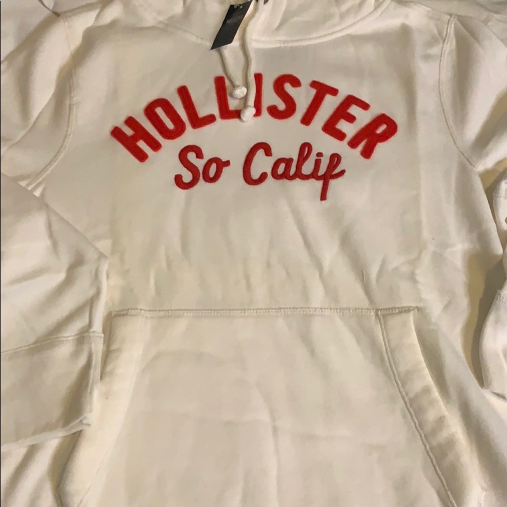 Hollister white hoodie size XL